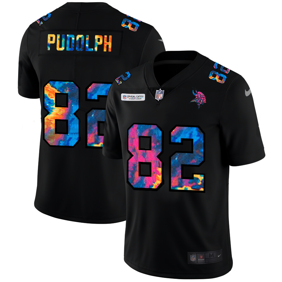 NFL Minnesota Vikings #82 Kyle Rudolph Men Nike MultiColor Black 2020 Crucial Catch Vapor Untouchable Limited Jersey->tennessee titans->NFL Jersey